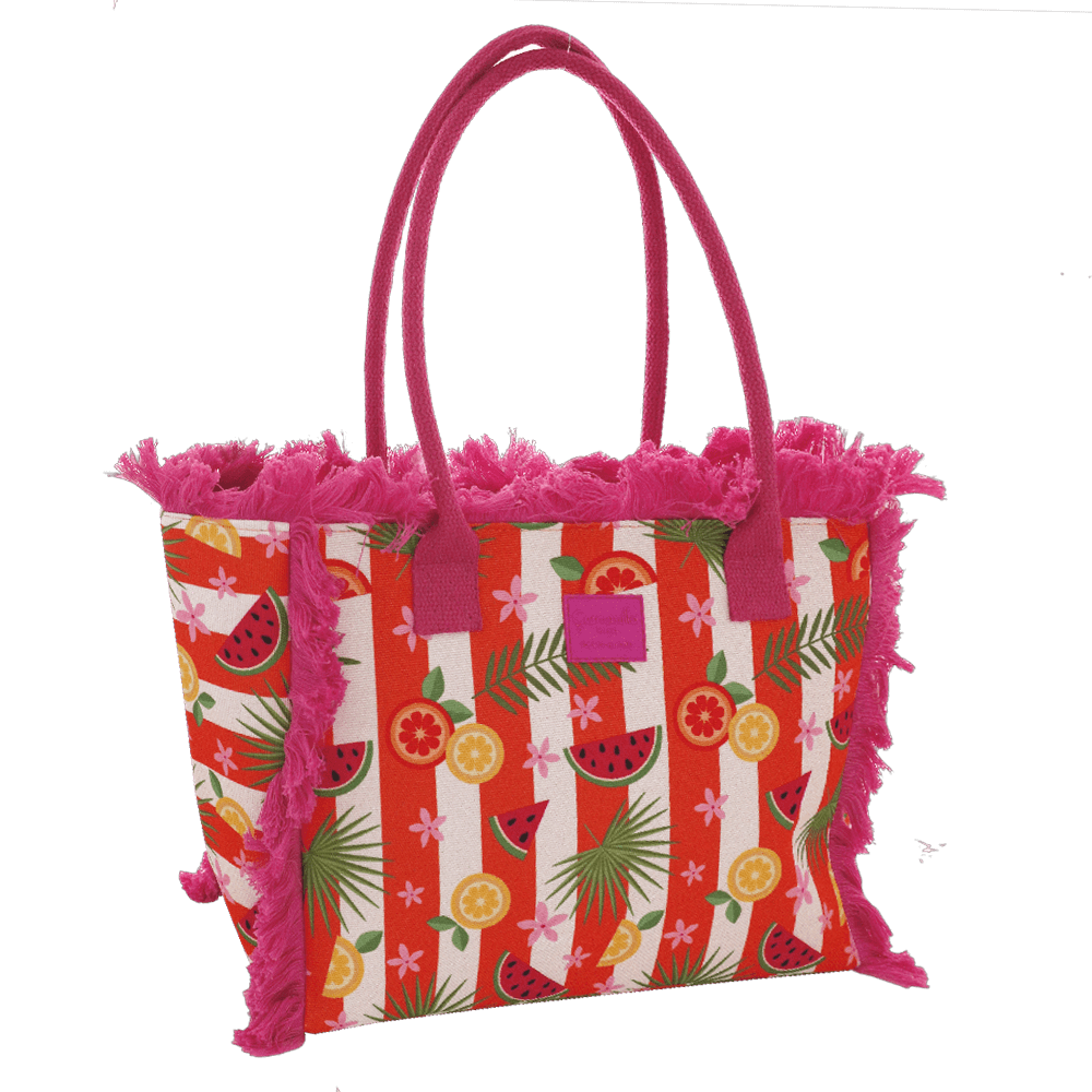 Borsa mare frangia Tropical