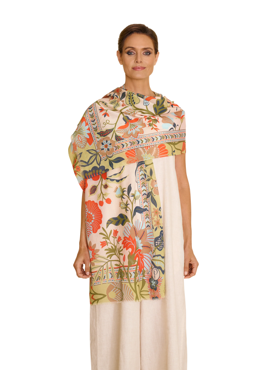 Pashmina fiori di cocco
