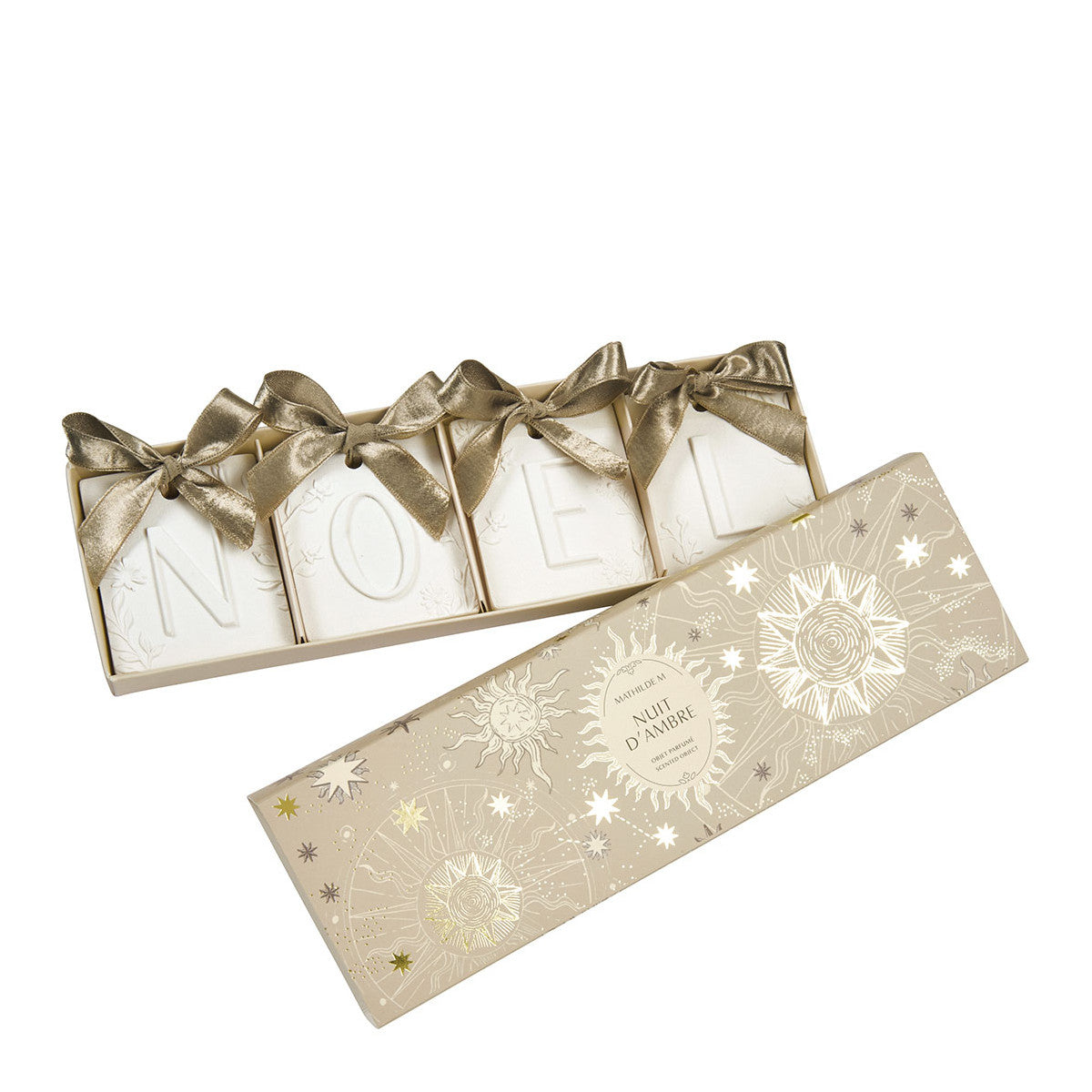 Cofanetto NOEL con lettere in gesso profumate Nuit d'Ambre