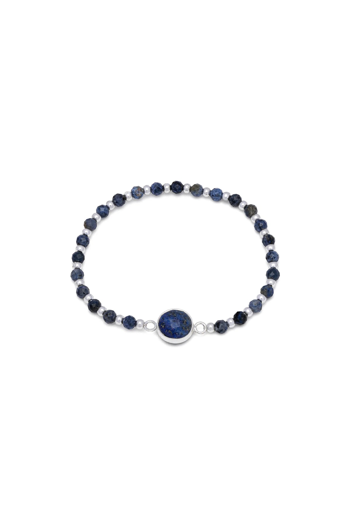 Bracciale elastico con lapislazzuli