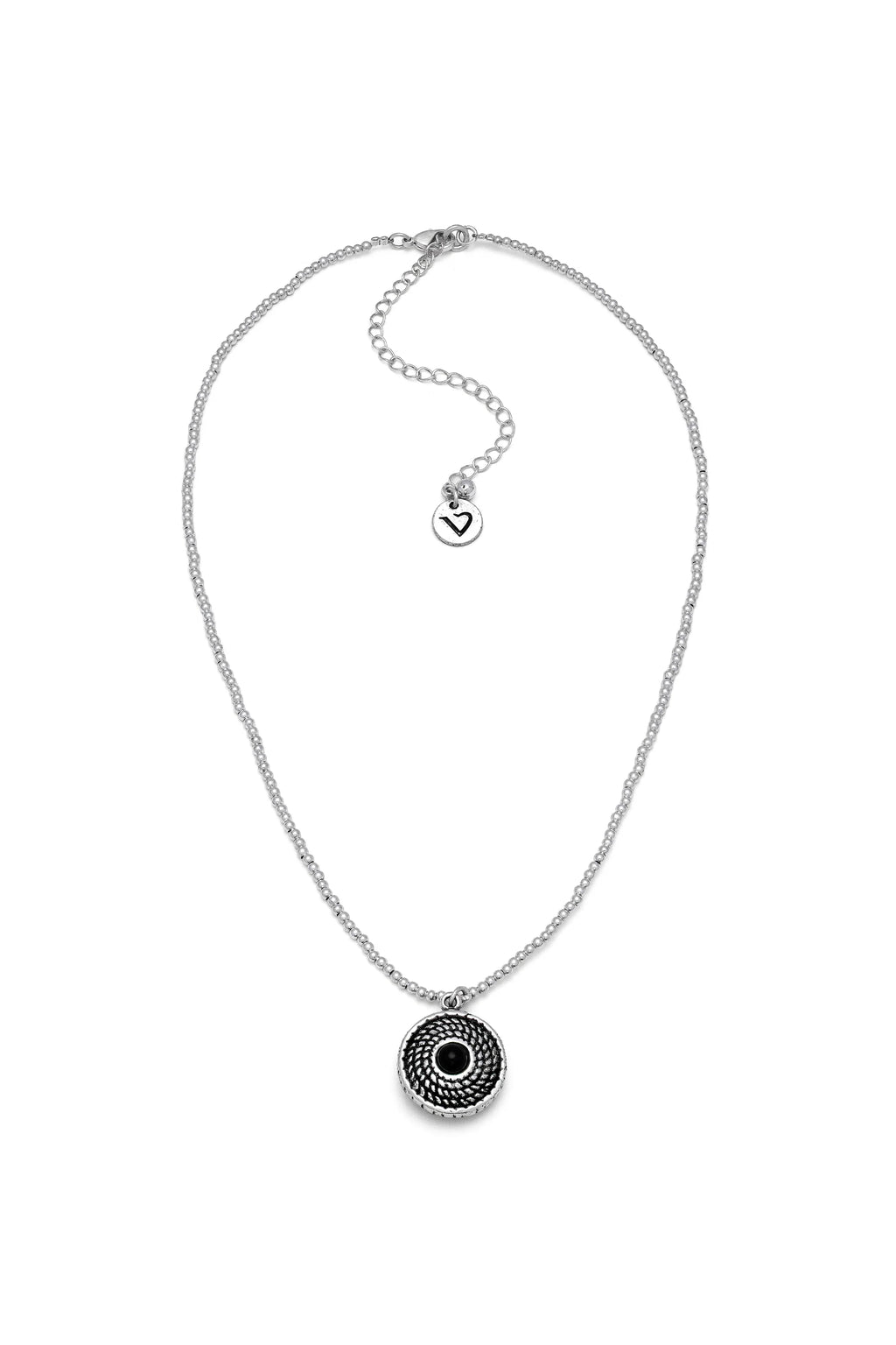 Collana con pendente scudo e onice nero