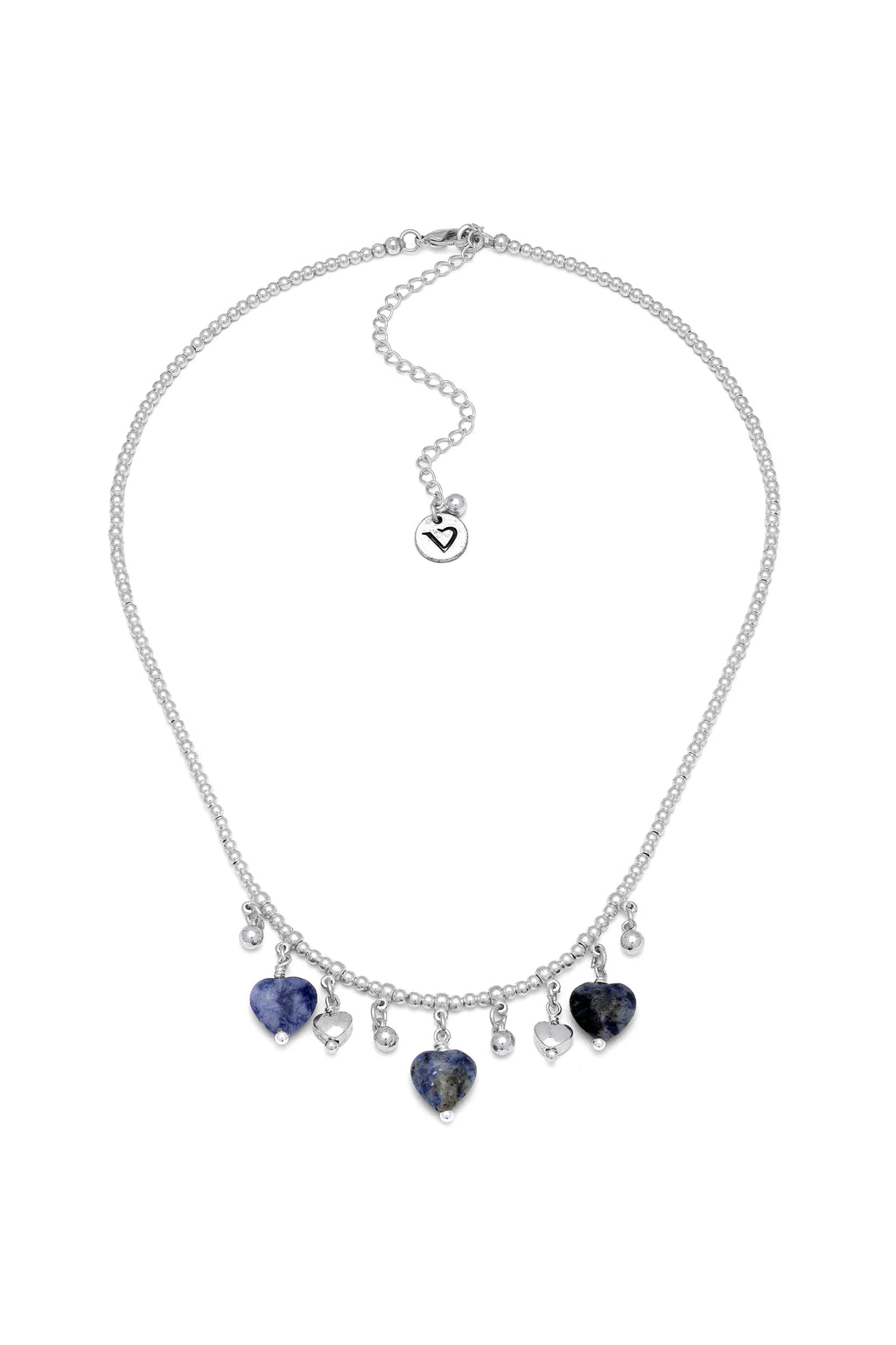 Collana con cuori in lapislazzuli