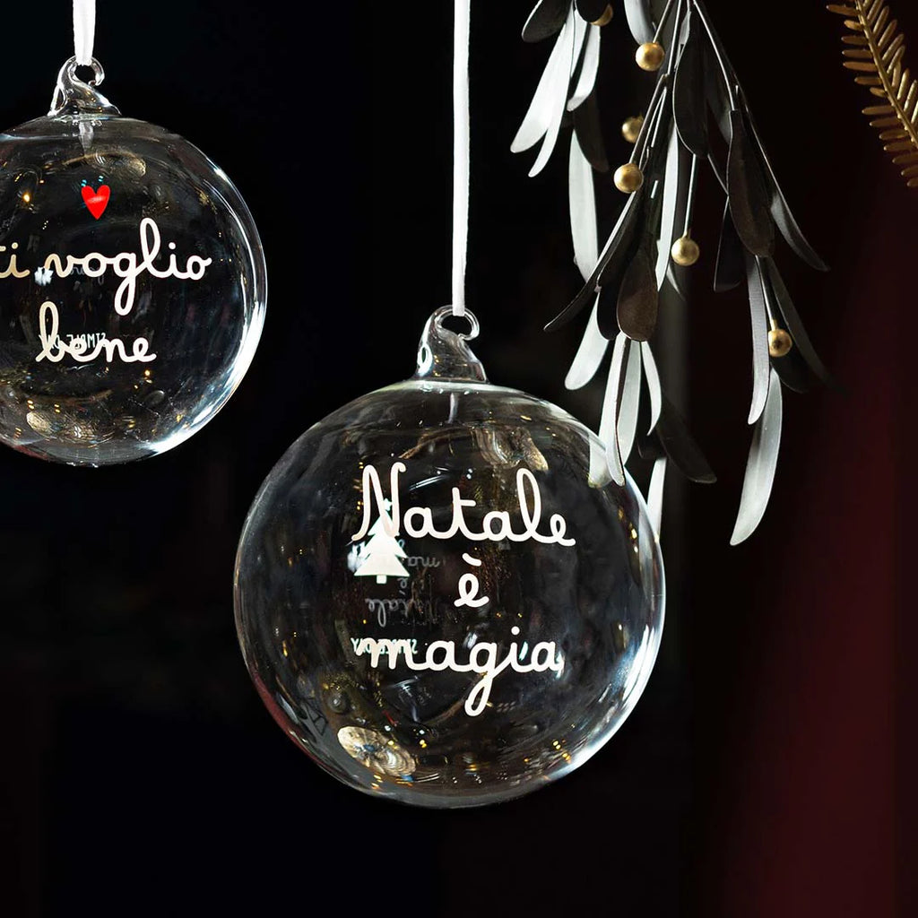 Pallina cuore Natale è magia