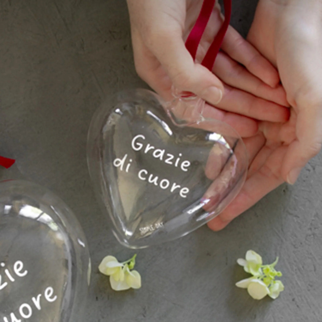 Pallina cuore Grazie di cuore