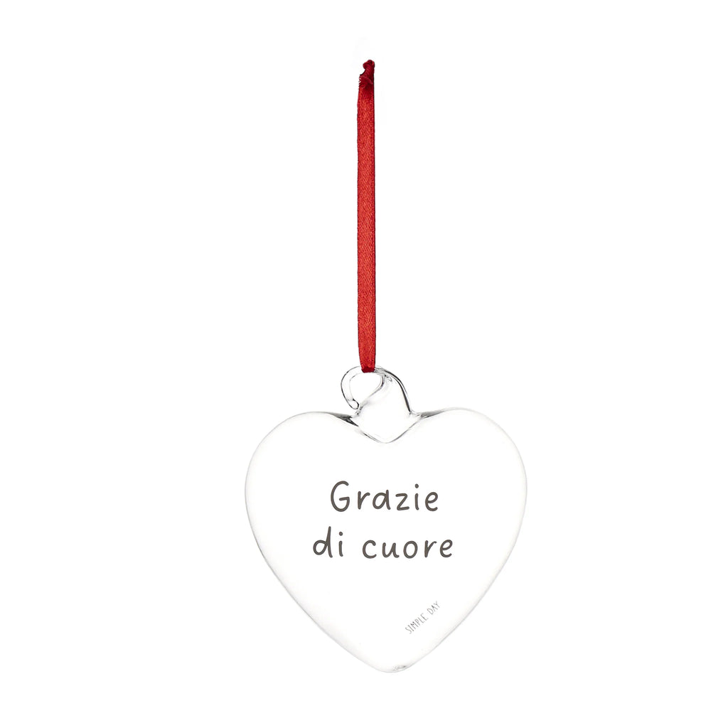 Pallina cuore Grazie di cuore