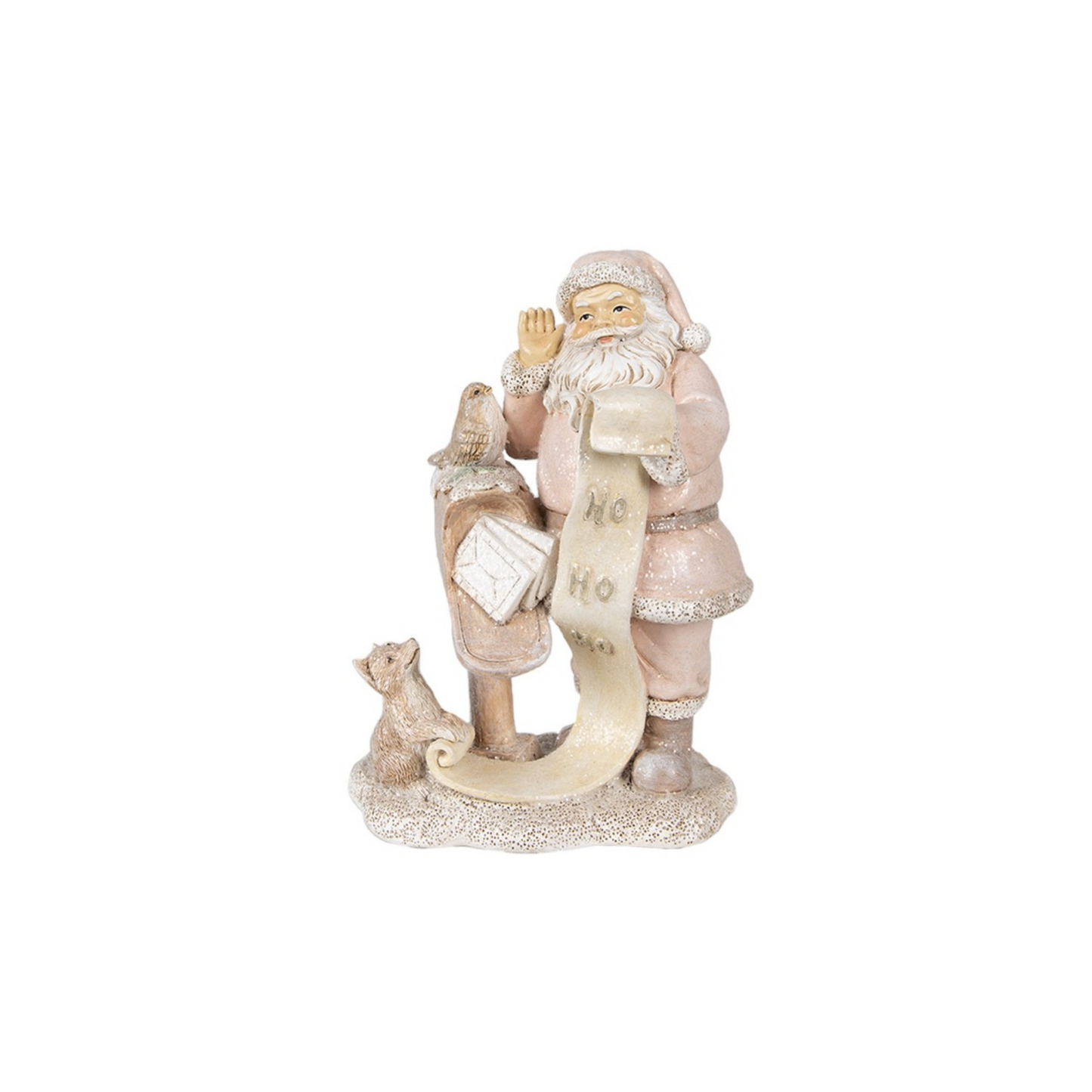 Statuetta Babbo Natale rosa