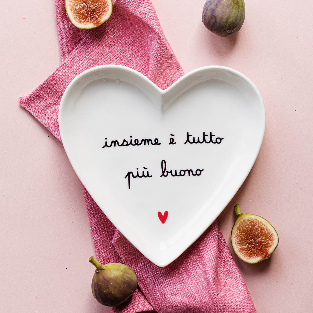 Set 2 piatti cuore Insieme è tutto più bello