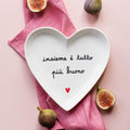Set 2 piatti cuore Insieme è tutto più bello