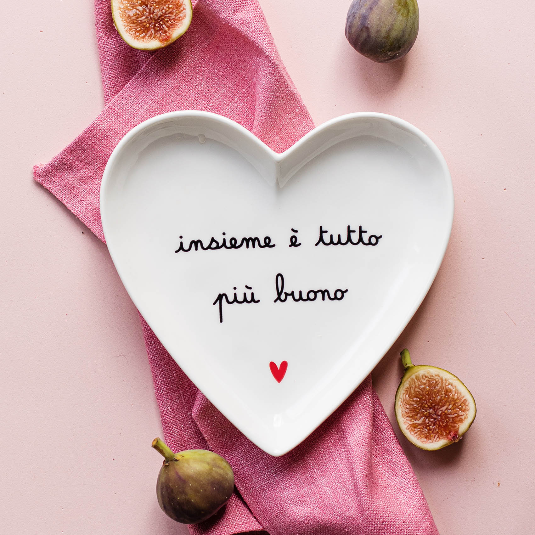 Set 2 piatti cuore Insieme è tutto più bello