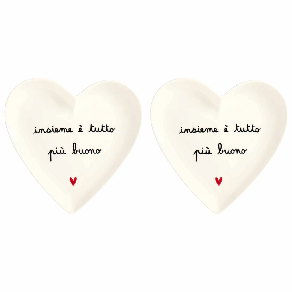 Set 2 piatti cuore Insieme è tutto più bello