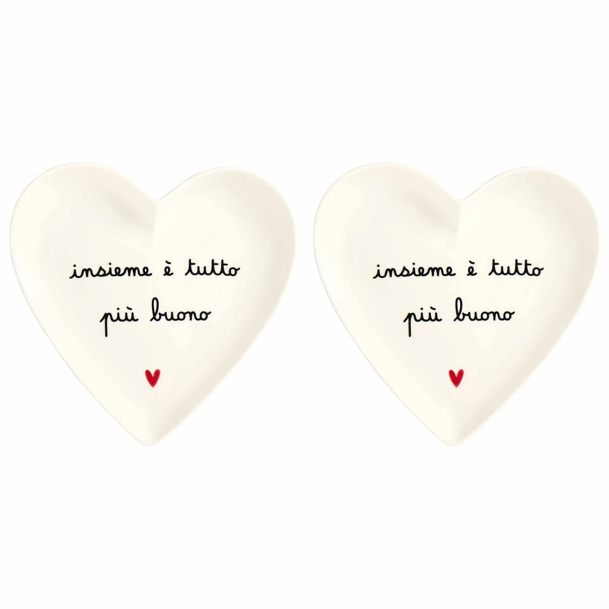 Set 2 piatti cuore Insieme è tutto più bello