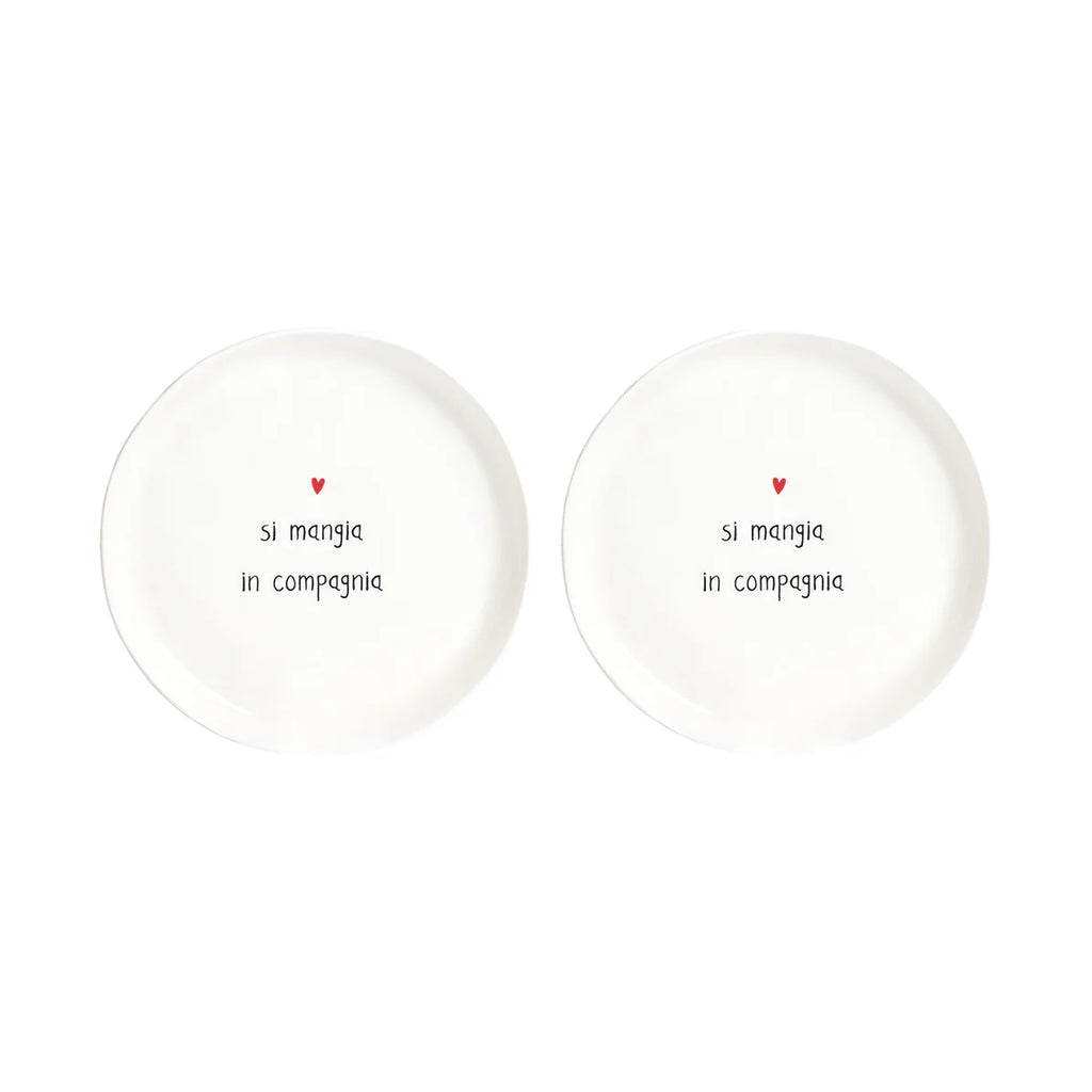Set 2 piatti dessert Si mangia in compagnia