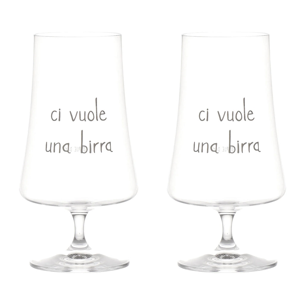 Set 2 Bicchieri birra Ci vuole una birra