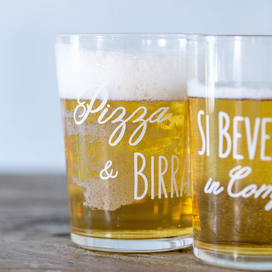 Set 6 bicchieri Pizza e birra