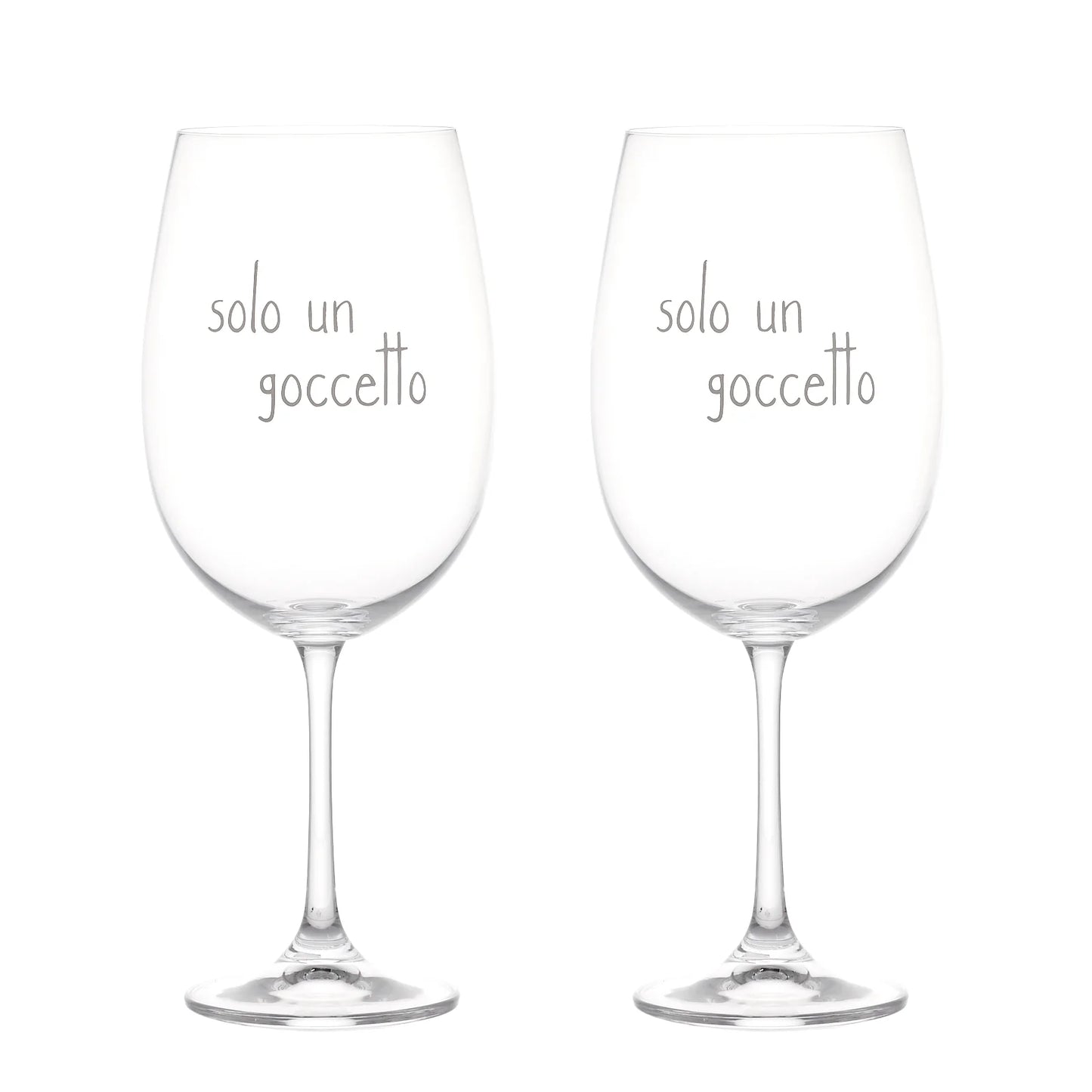 Set 2 calici Solo un goccetto