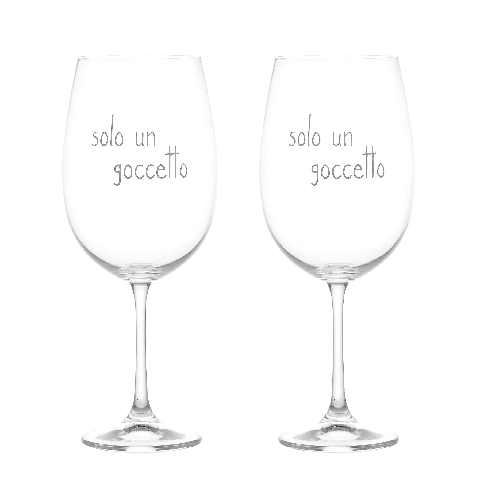 Set 2 calici Solo un goccetto