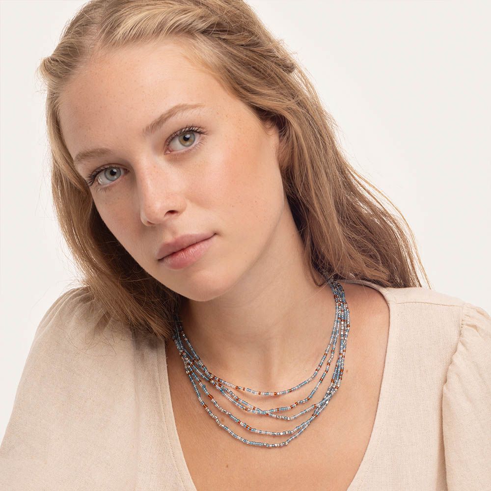 Collana perline multifili