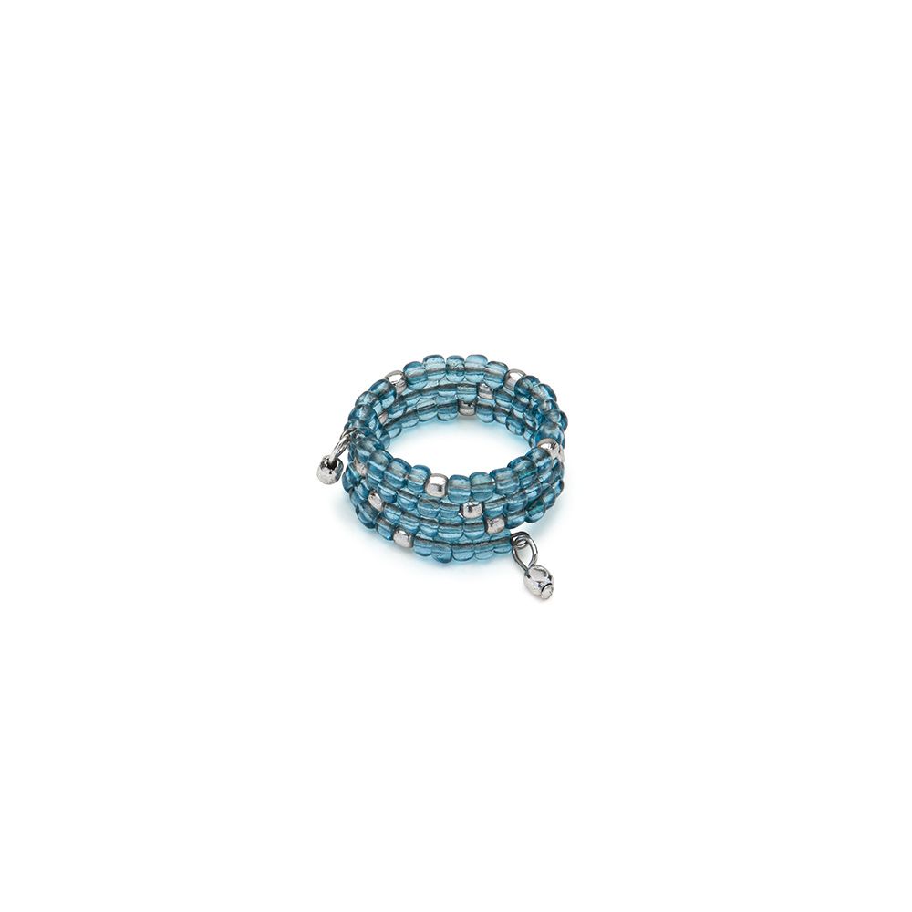 Anello molla mini perline