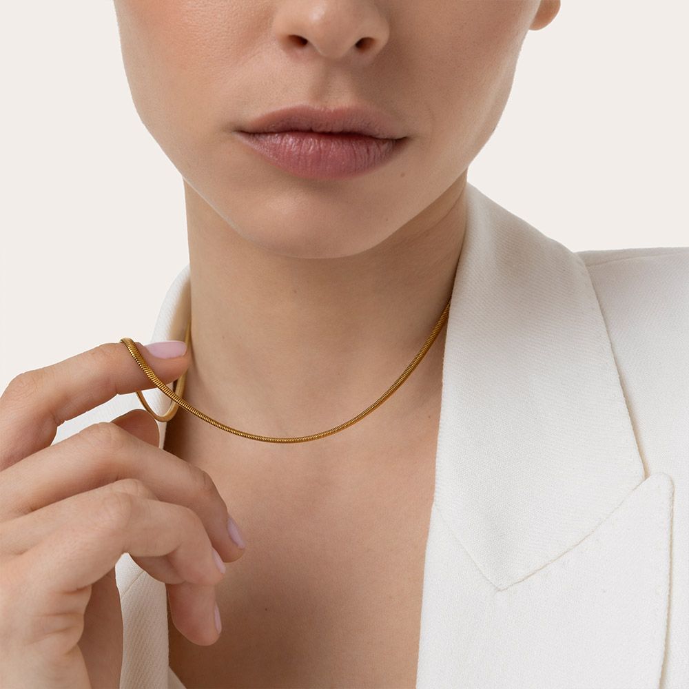 Collana snake piatta
