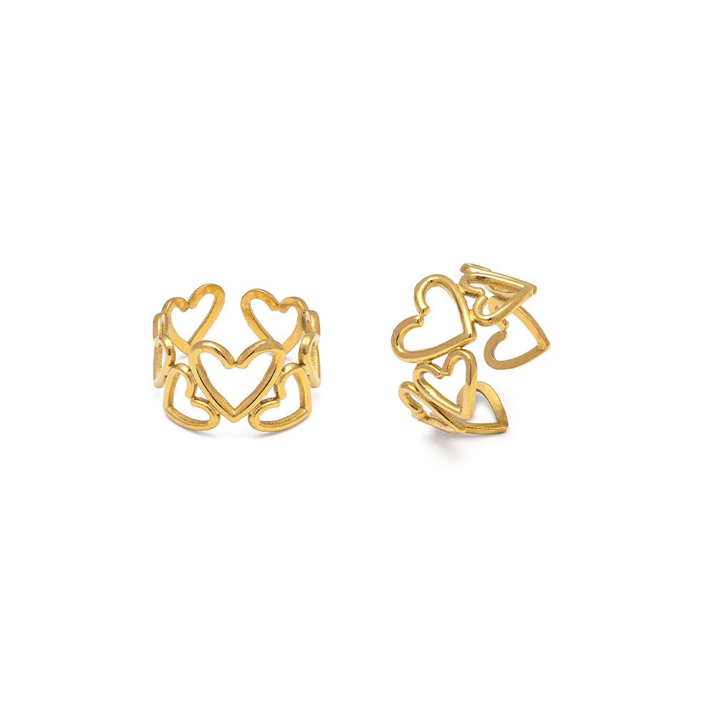 Anello cuore motif