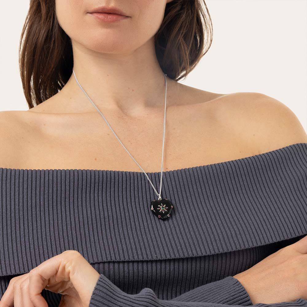 Pendente cuore nero