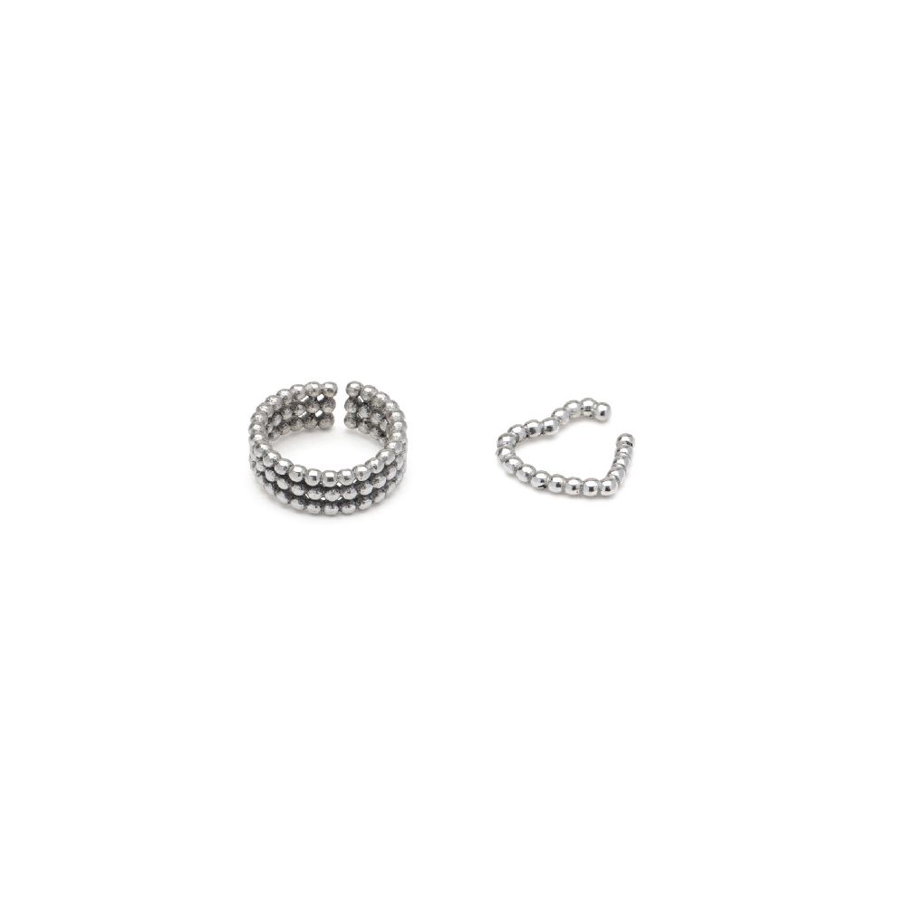 Ear cuff cuore/tondo