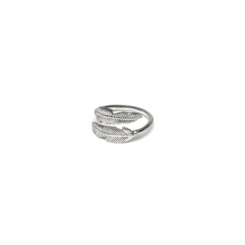 Anello doppia piuma