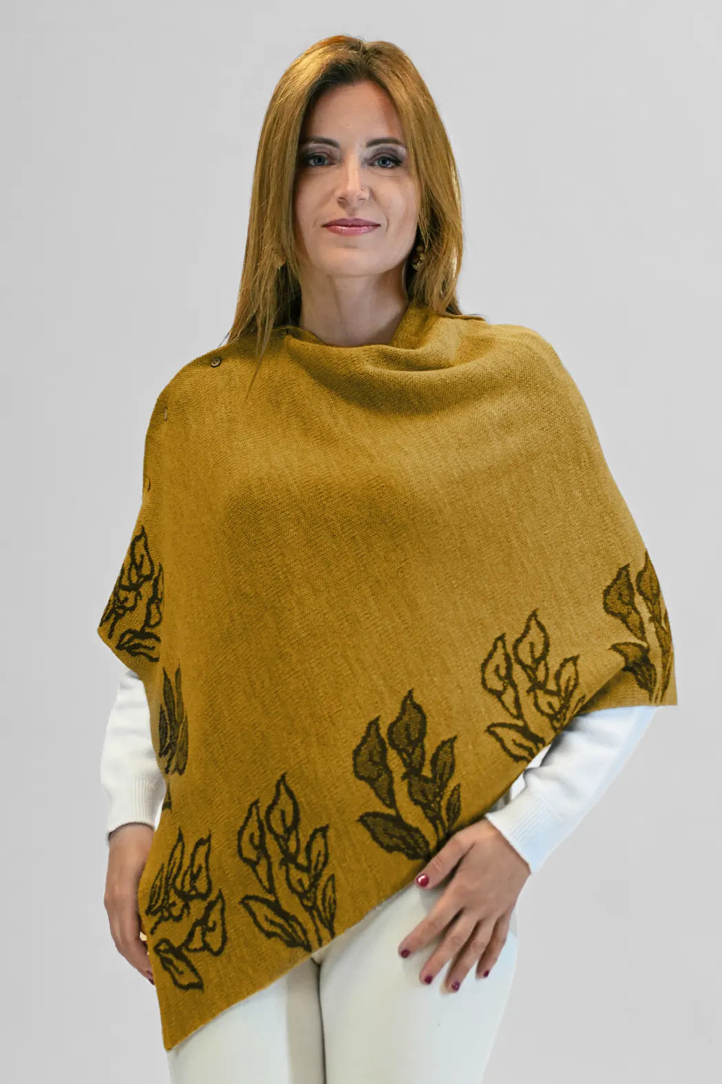 Poncho fiorato