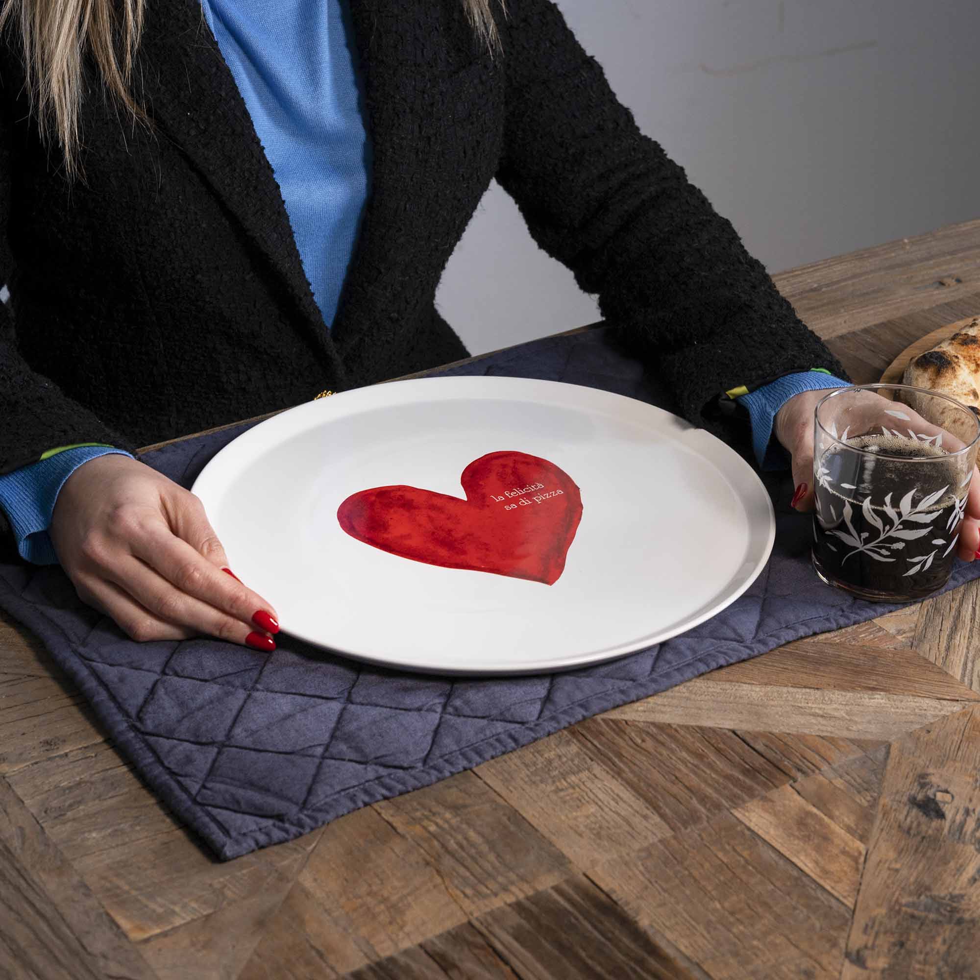 Piatto pizza La felicità sà di pizza