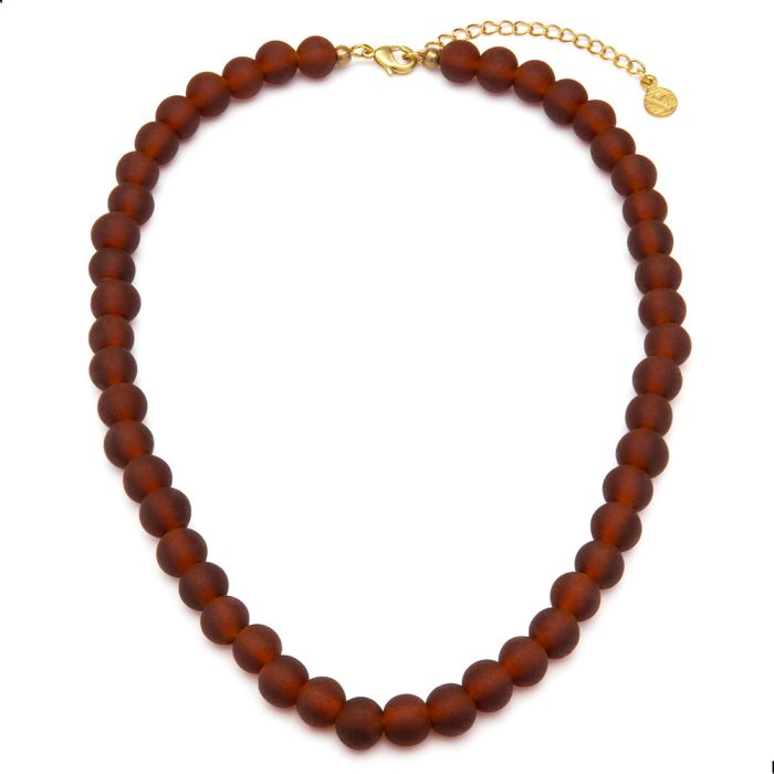Collana beads - ambra scura