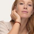 Bracciale elastico beads medie - ambra scura