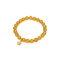 Bracciale elastico beads medie - ambra chiara