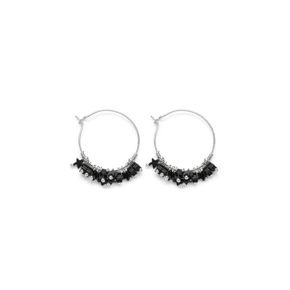 Orecchini micro stelle ematite