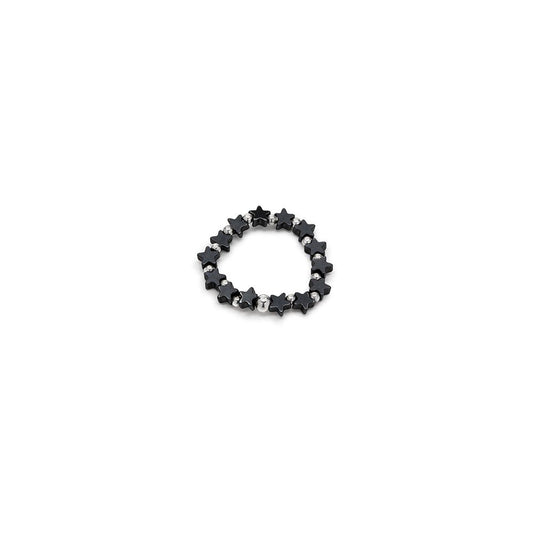 Anello elastico stelle piccole ematite