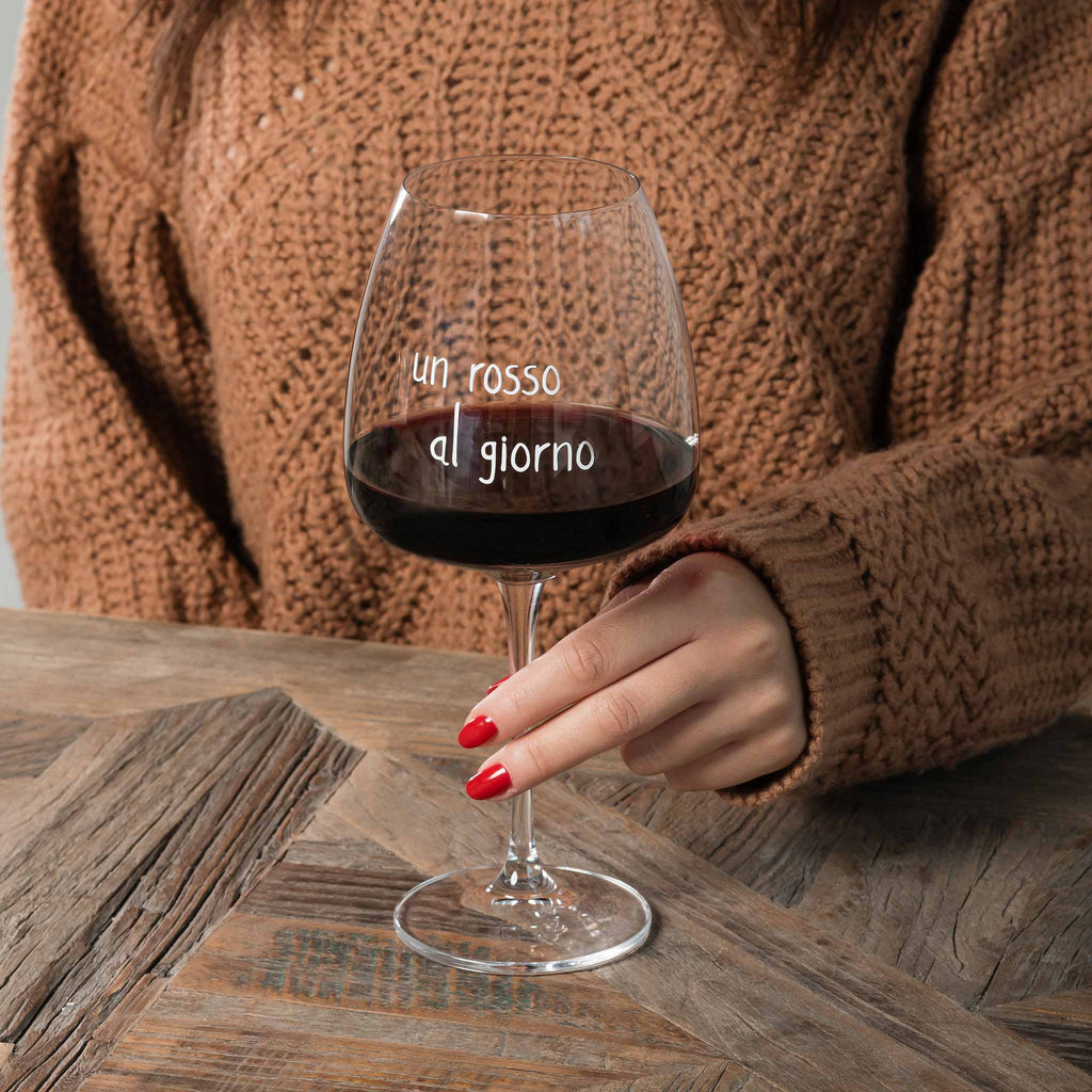 Set 2 calici Un rosso al giorno