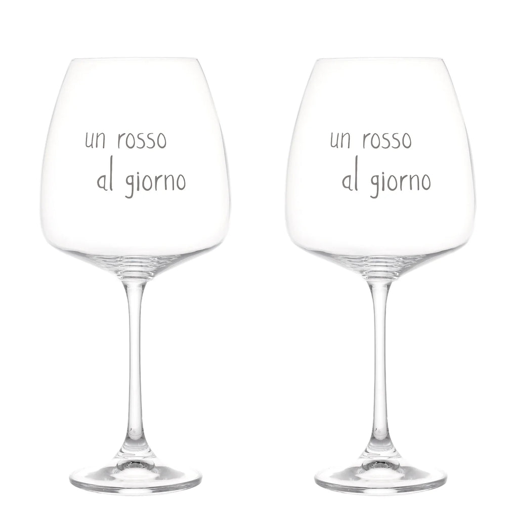 Set 2 calici Un rosso al giorno