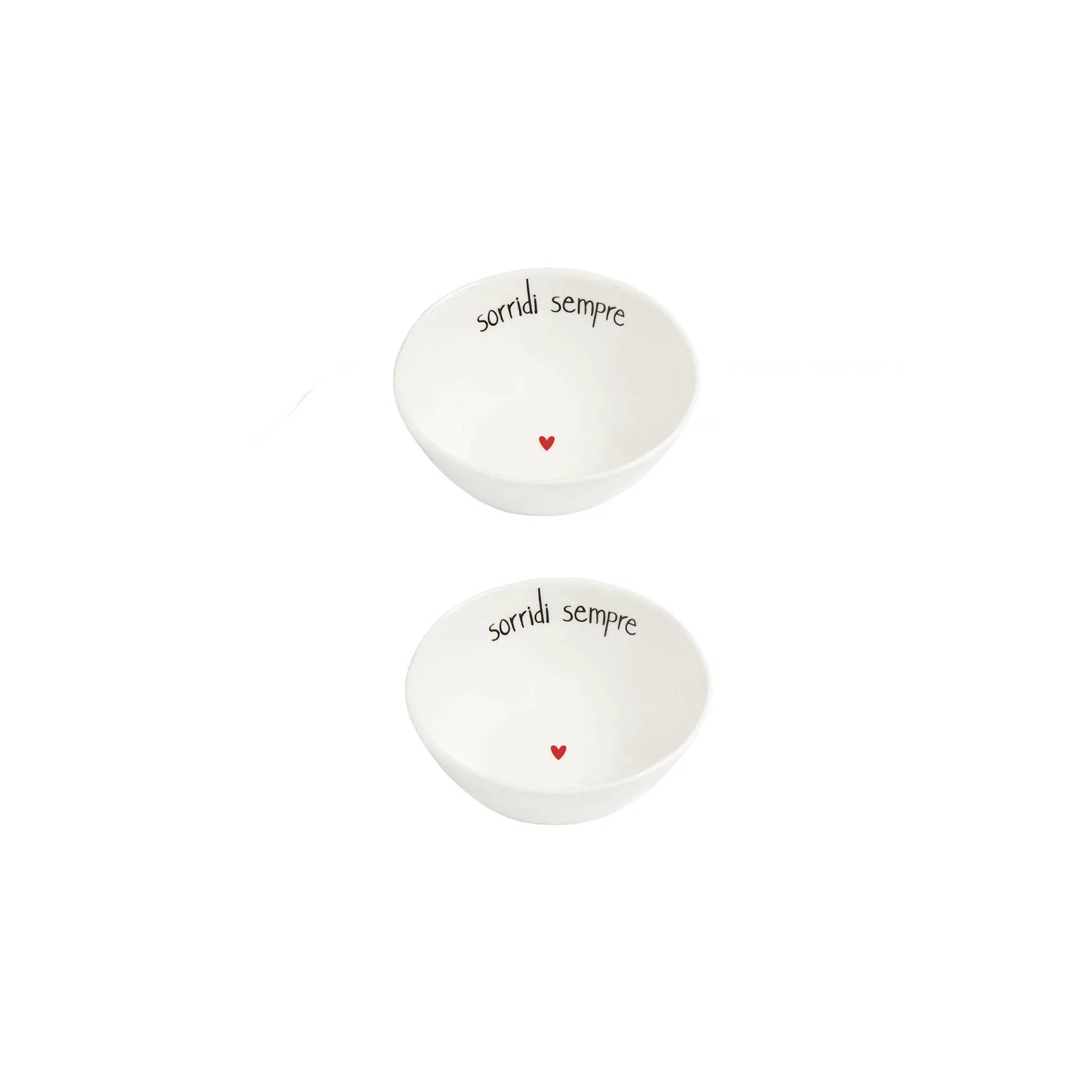 Set 2 coppette Sorridi sempre - tg S