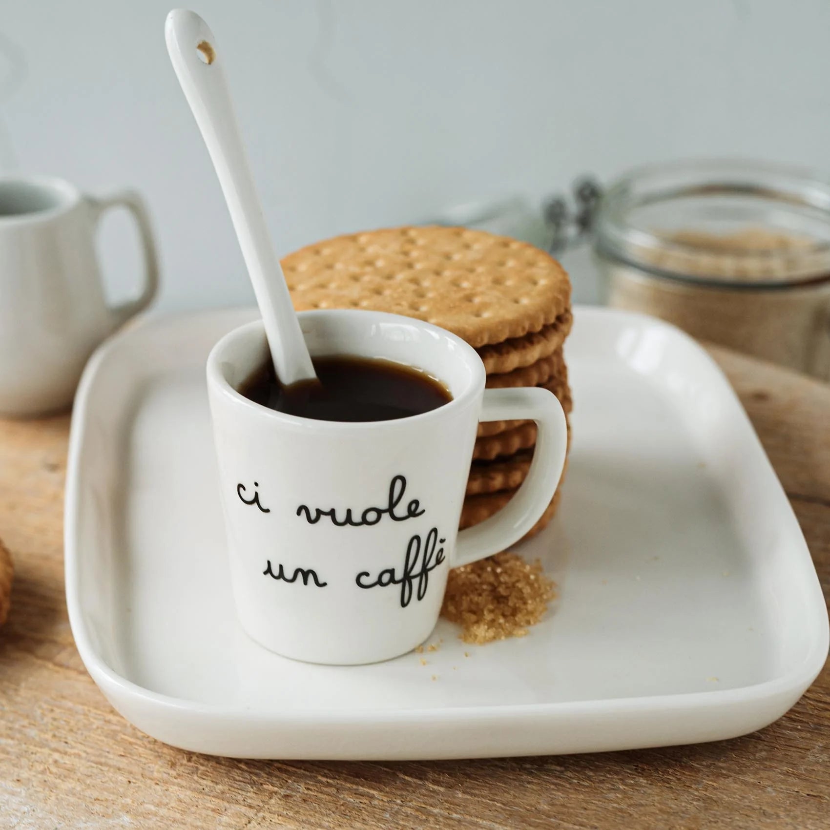 Set 2 tazze espresso Ci vuole un caffè