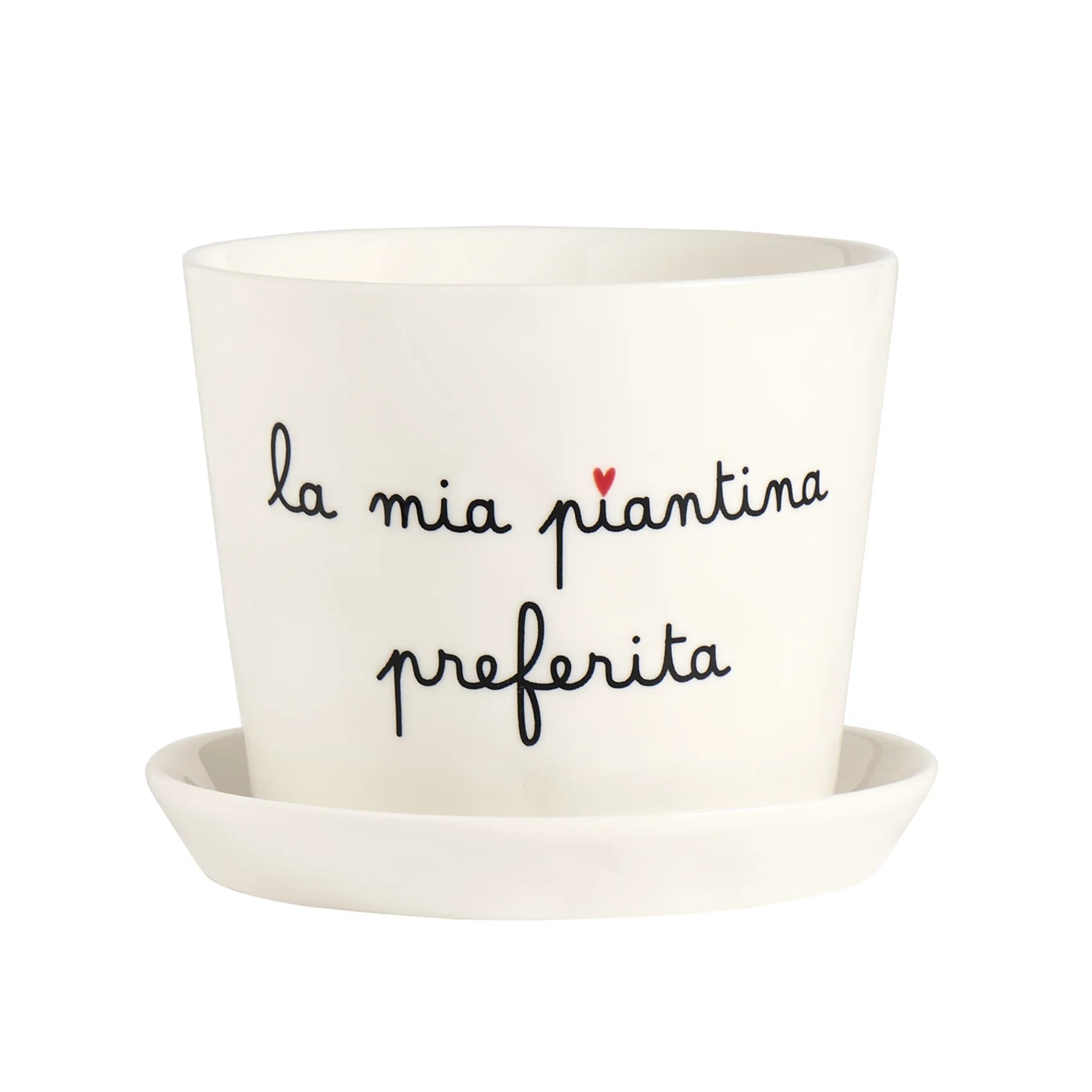 Vaso La mia piantina preferita con sottovaso